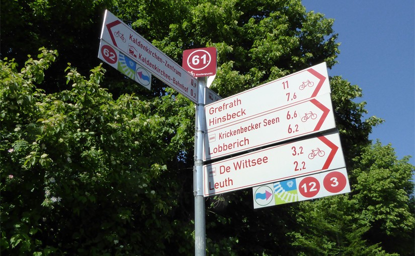 Radfahrer Knotenpunktsystem Nettetal Kreis Viersen Niederrhein NRW