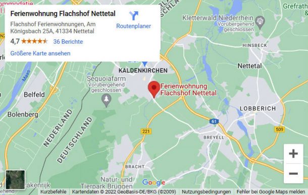Ferienwohnung Flachshof Nettetal auf Google Maps